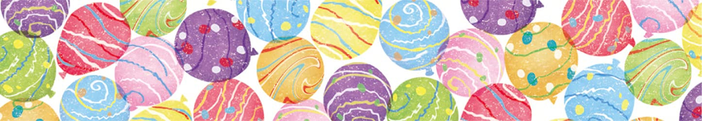 mt Washi Japanese Masking Tape EX Series, 15 mm x 7 mtrs Shade - YoYo balloon,