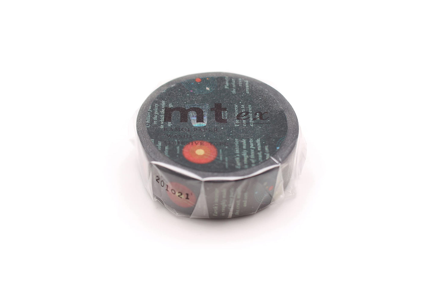 mt Washi Japanese Masking Tape , 15mm x 7 mtrs Shade - Space Infographic