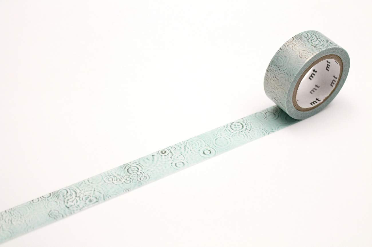 mt Washi Japanese Masking Tape Pearl Designs , 15 mm x 5 mtrs Shade – Water Ripple, ( Pack Of 1 )