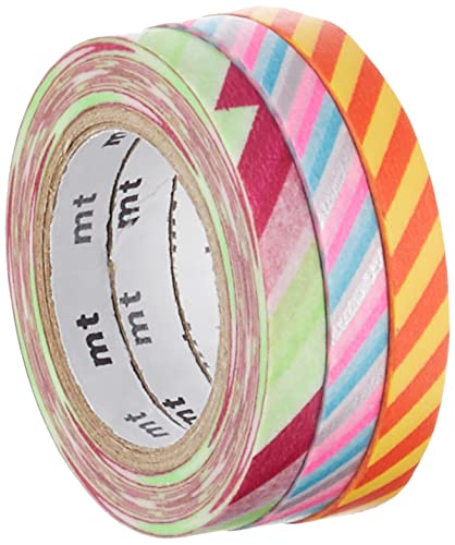 mt Washi Japanese Slim Masking Tape , 6 mm x 10 mtrs Shade - Twist Cord B, ( Pack Of 3 )