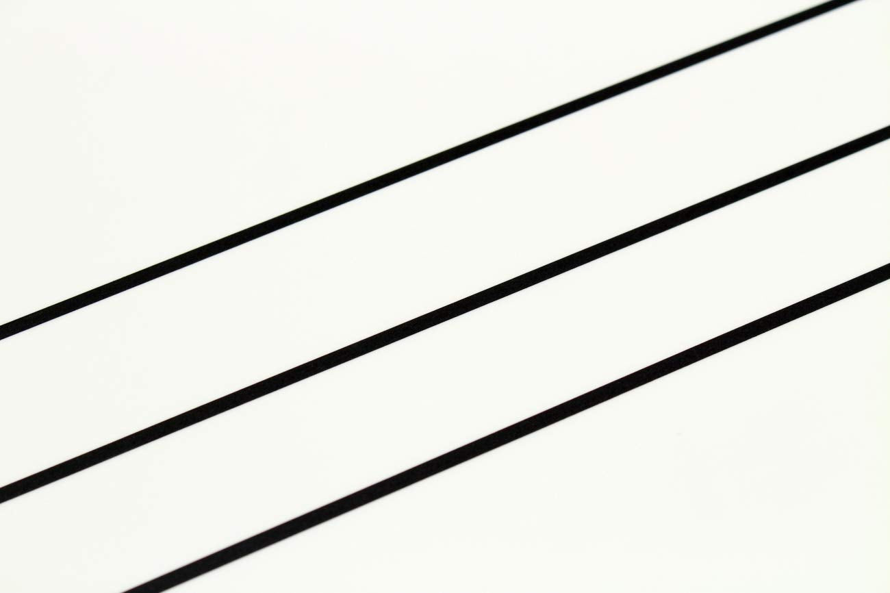 mt Washi Japanese Slim Masking Tape, Shade - Matte Black, 3 mm x 10 mtrs (Pack of 3)