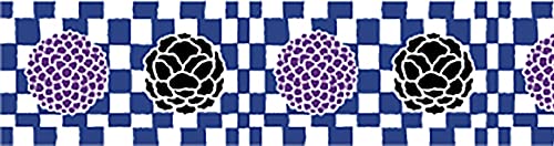 mt Washi Japanese Masking Tape ,Shade - Arare Ni Kamon ,7mm x 7mtr (Pack of 1)