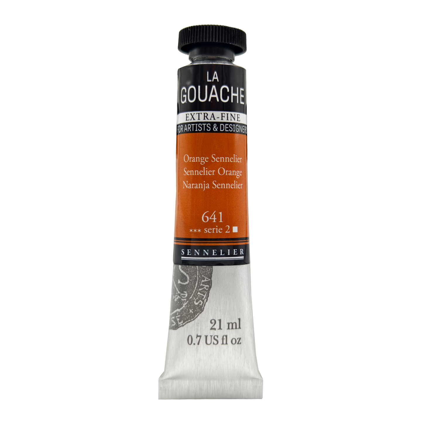 Sennelier Extra Fine Gouache Tube (21ml-0.7 fl oz) Sennelier Orange - S2 | Ideal for Watercolor and Mixed Media Paper Pads also with Primed Canvas,Illustration boards
