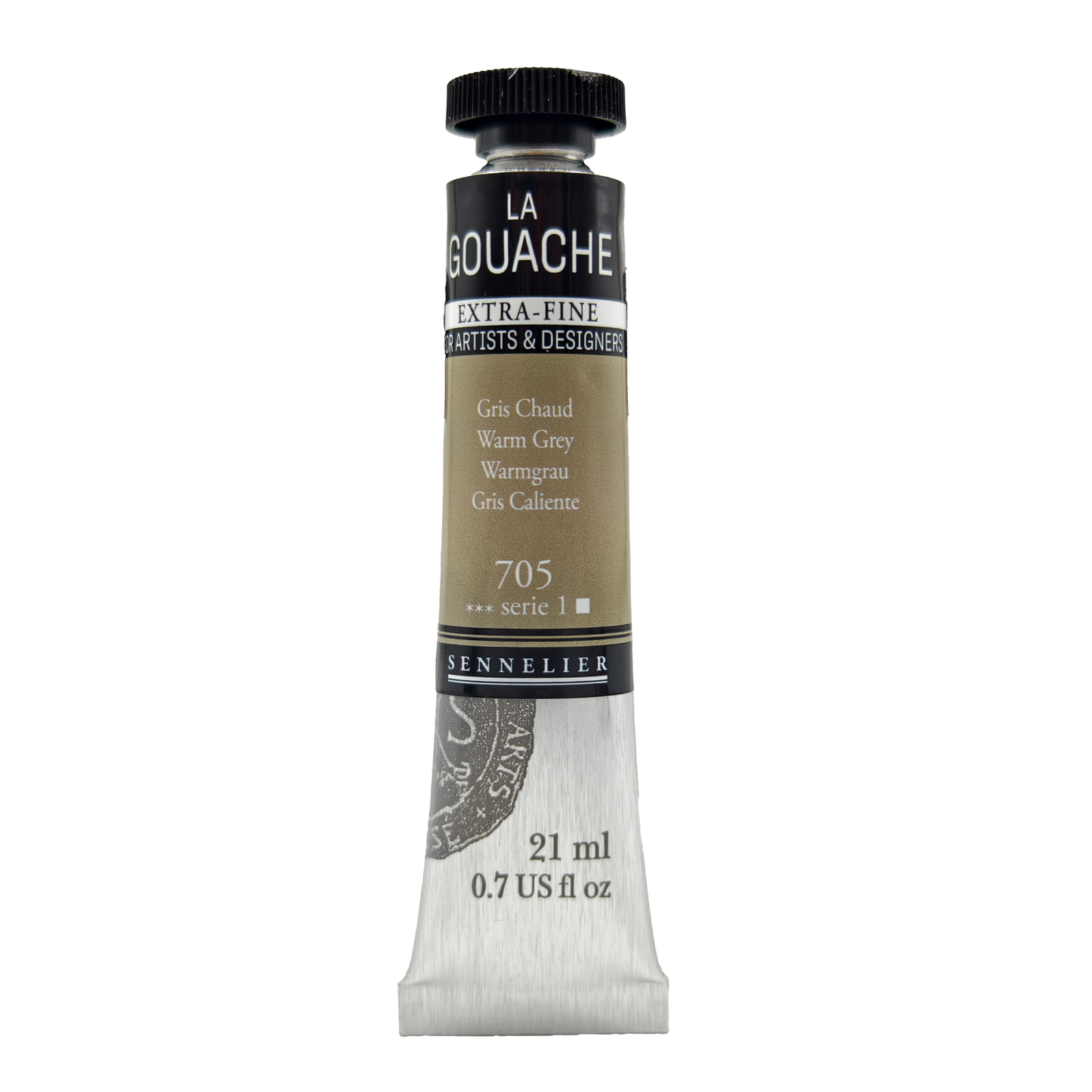 Sennelier Extra Fine Gouache Tube (21ml-0.7 fl oz) Warm Grey - S1| Ideal for Watercolor and Mixed Media Paper Pads also with Primed Canvas,Illustration boards