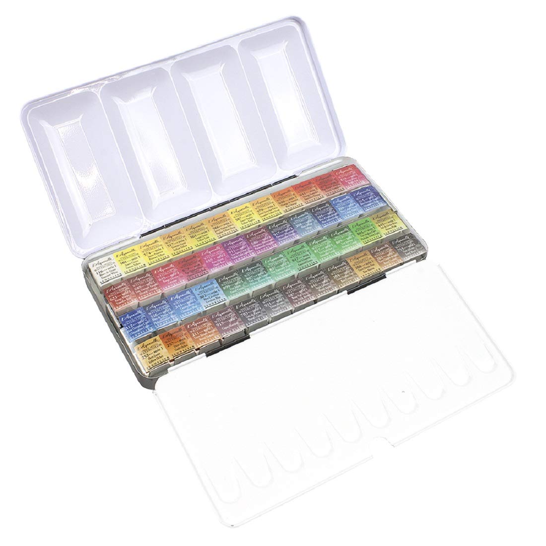 Sennelier Aquarelle French Artists' Watercolor Set - Metal Box of 48 Half Pans