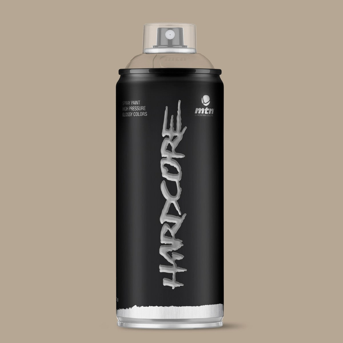 MTN Hardcore High Pressure Spray Paints |DIY, Quick Drying with gloss finish for most surfaces like Porous, Non-porous, Metal, Wood, and Walls - 400ml Regina Grey