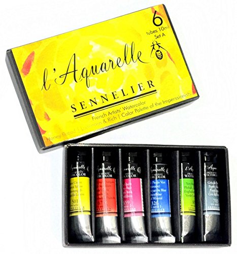 Sennelier l'Aquarelle French Artists' Watercolor - Set A 6 X 10ML