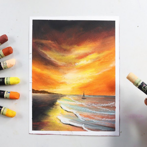 BRUSTRO Artists Oil Pastels | 48 Shades | Smooth, Multicolor, Intermixing, Bright and Intense Colours | Ideal for Students, Professionals, Non-Toxic, Safe for Childrens, School.