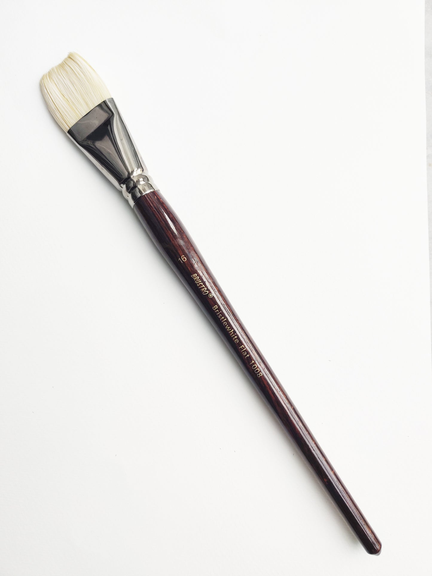 Brustro Artists Bristlewhite Flat Brush Series 1008 - Brush No. 16 (for Oil & Acrylic)