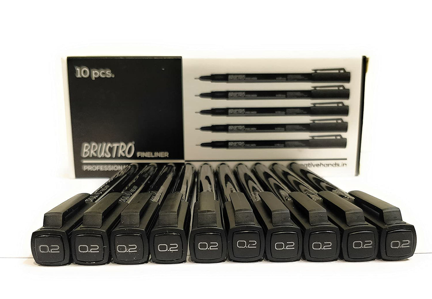 Brustro Professional Pigment Based Fineliner (Black and Archival Waterproof UV Resistant Ink)