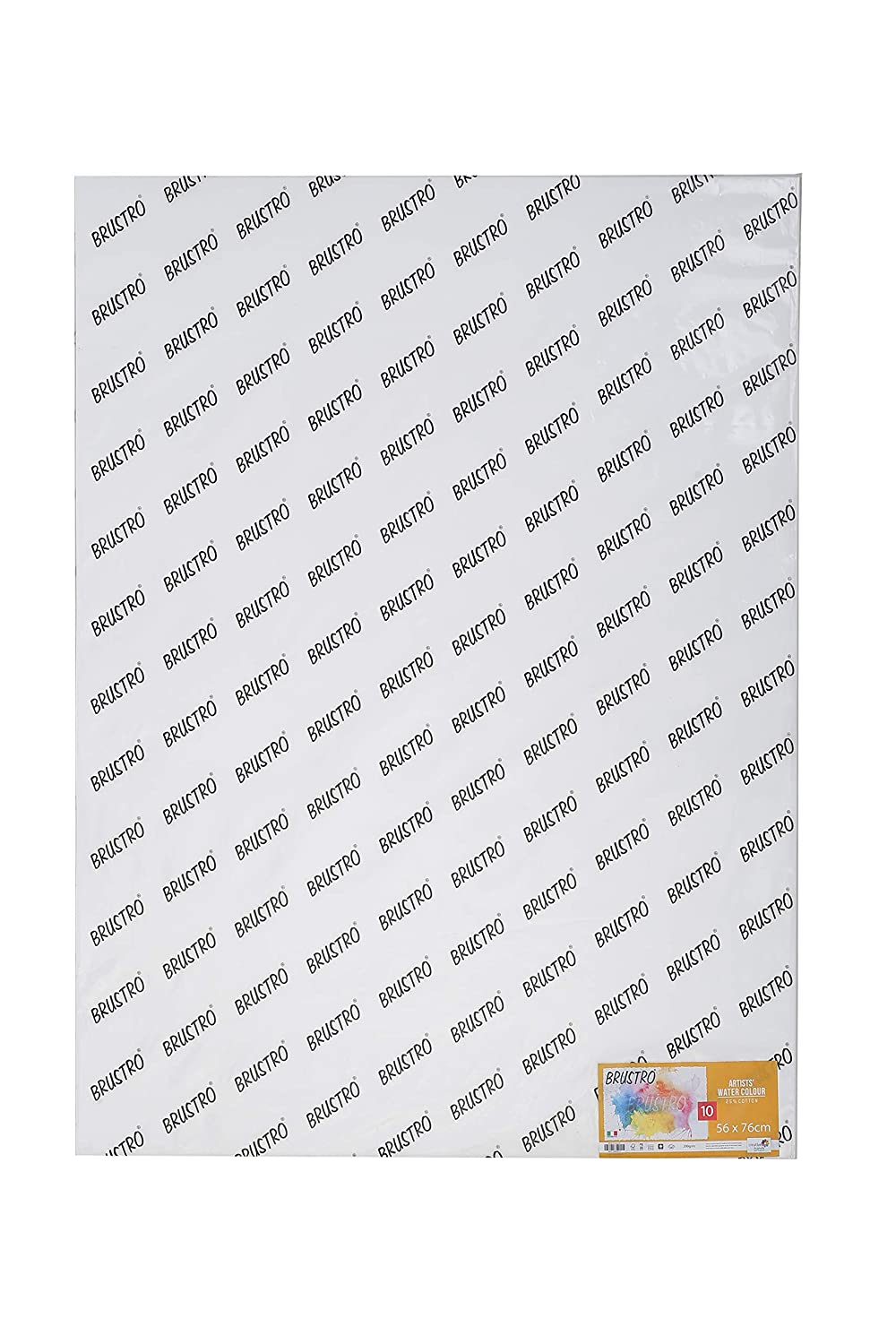 Brustro Artists' Watercolour Paper 25% Cotton Cold Pressed 200 GSM, Size - 56 x 76 cm, 10 Sheets
