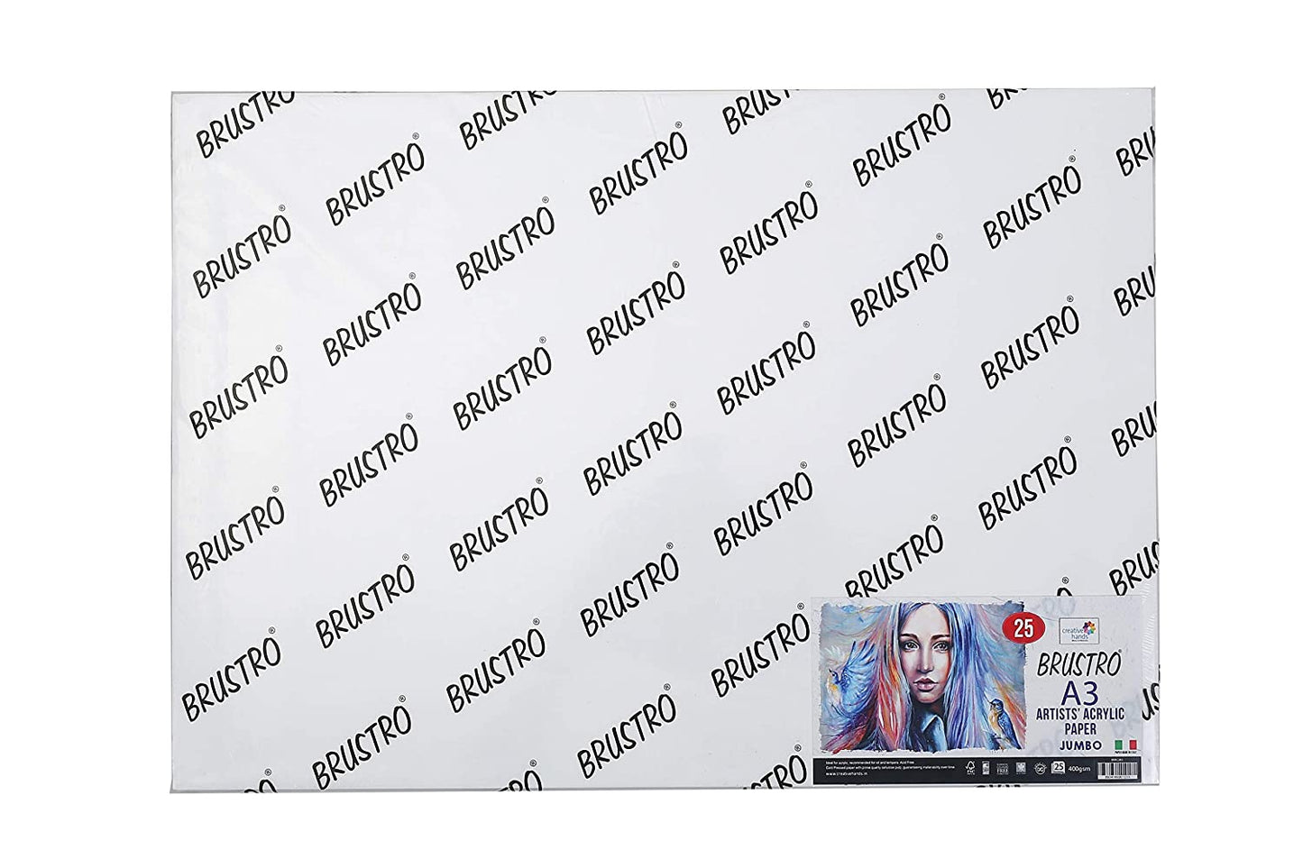 Brustro Artists' Acrylic Paper 400gsm Jumbo - A3 (25 Sheets)