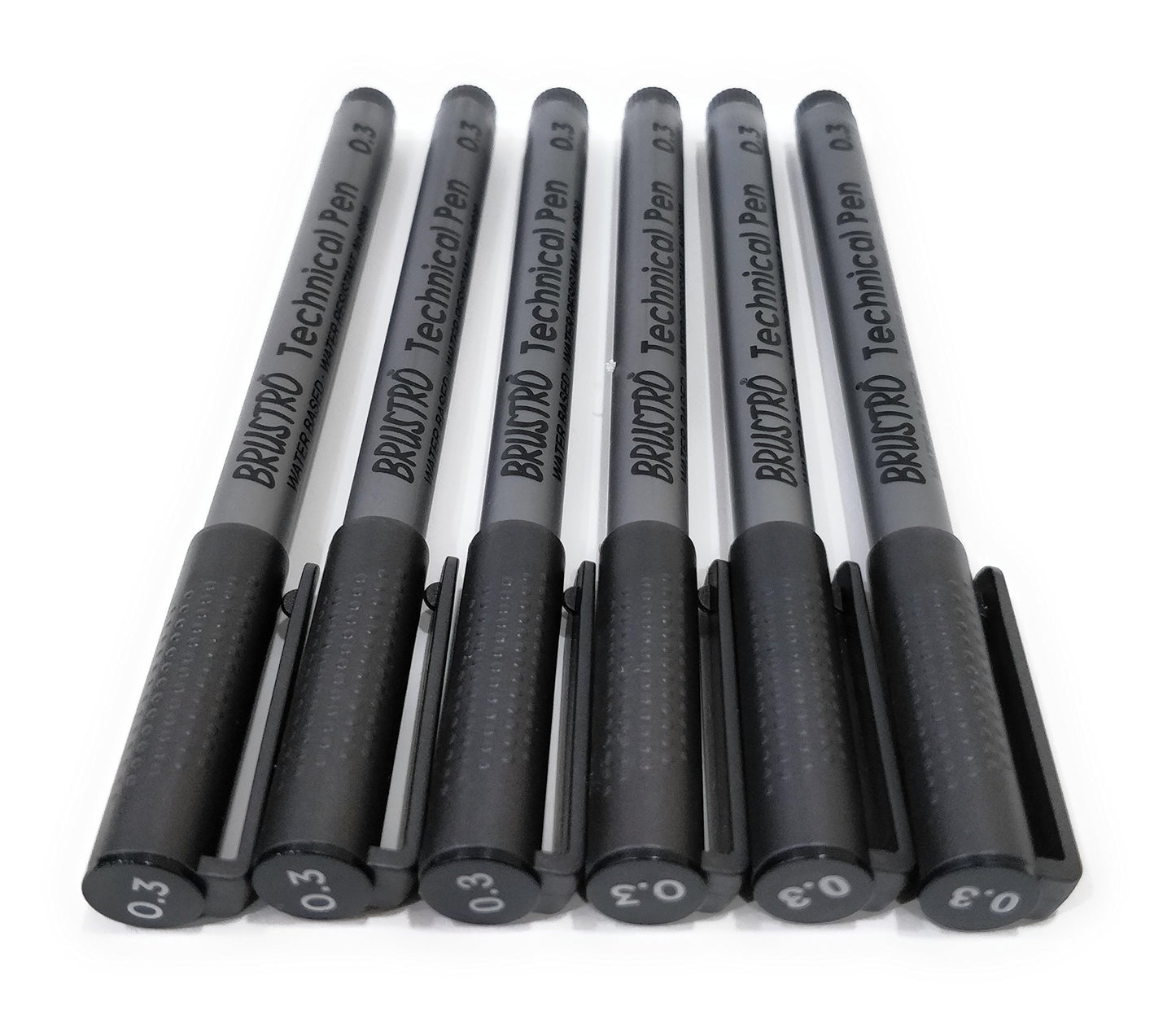 Brustro Technical Pen Black 0.3MM (Pack of 6)