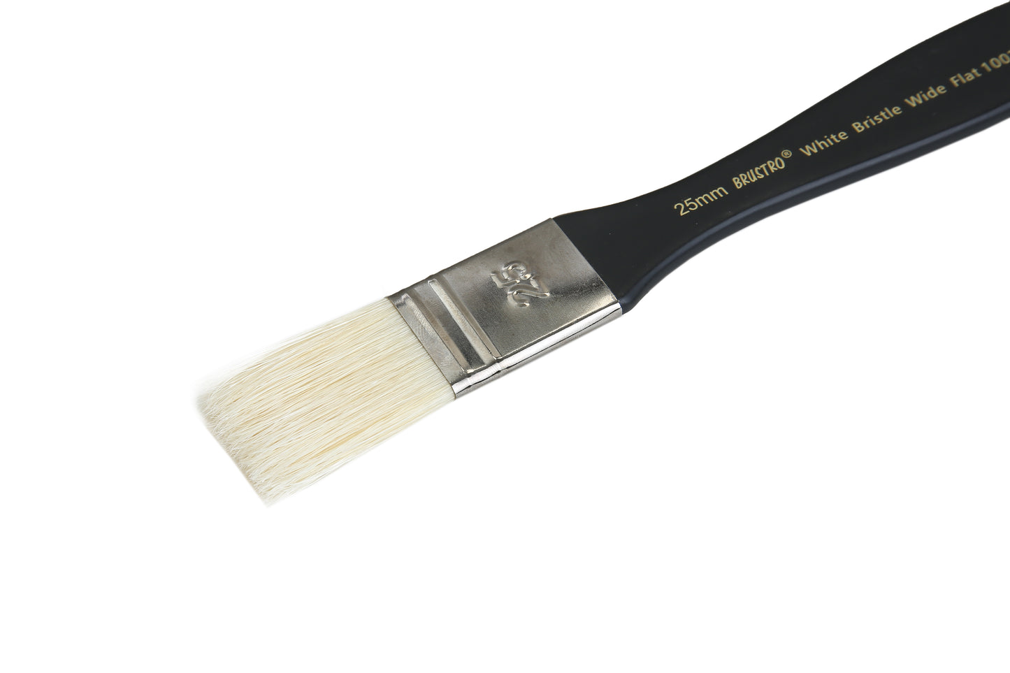 Brustro Artists White Bristle Wide Flat Brush - Series 1002 - Size - 25MM (for Oil & Acrylic)