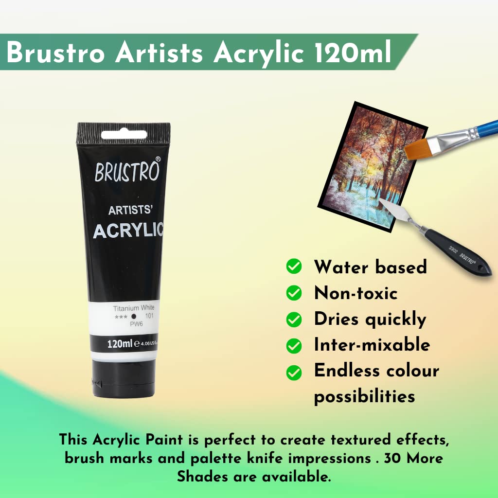 Brustro Arists' Acrylic 120ml Titanium White