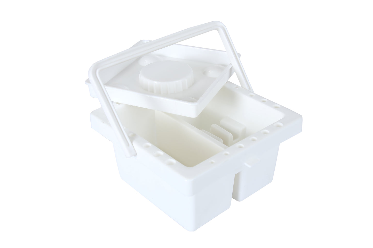 Brustro Artists Paint Brush Cleaning Wash Tub - (20L x 10W x 20H CM) | 2 Sectioned Water Chamber (9CM Depth), Multi Purpose, Graduated Ribs, Ideal for Oil, Acrylic, Watercolour.