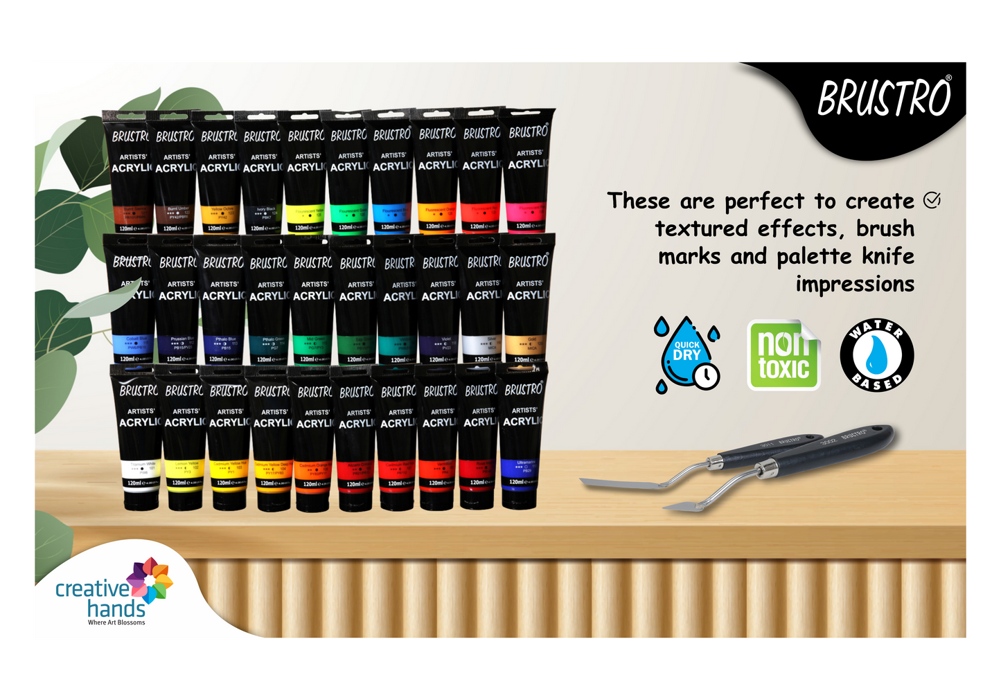 Brustro Artists' Acrylic 120ml, 30 Shades (Complete Range)