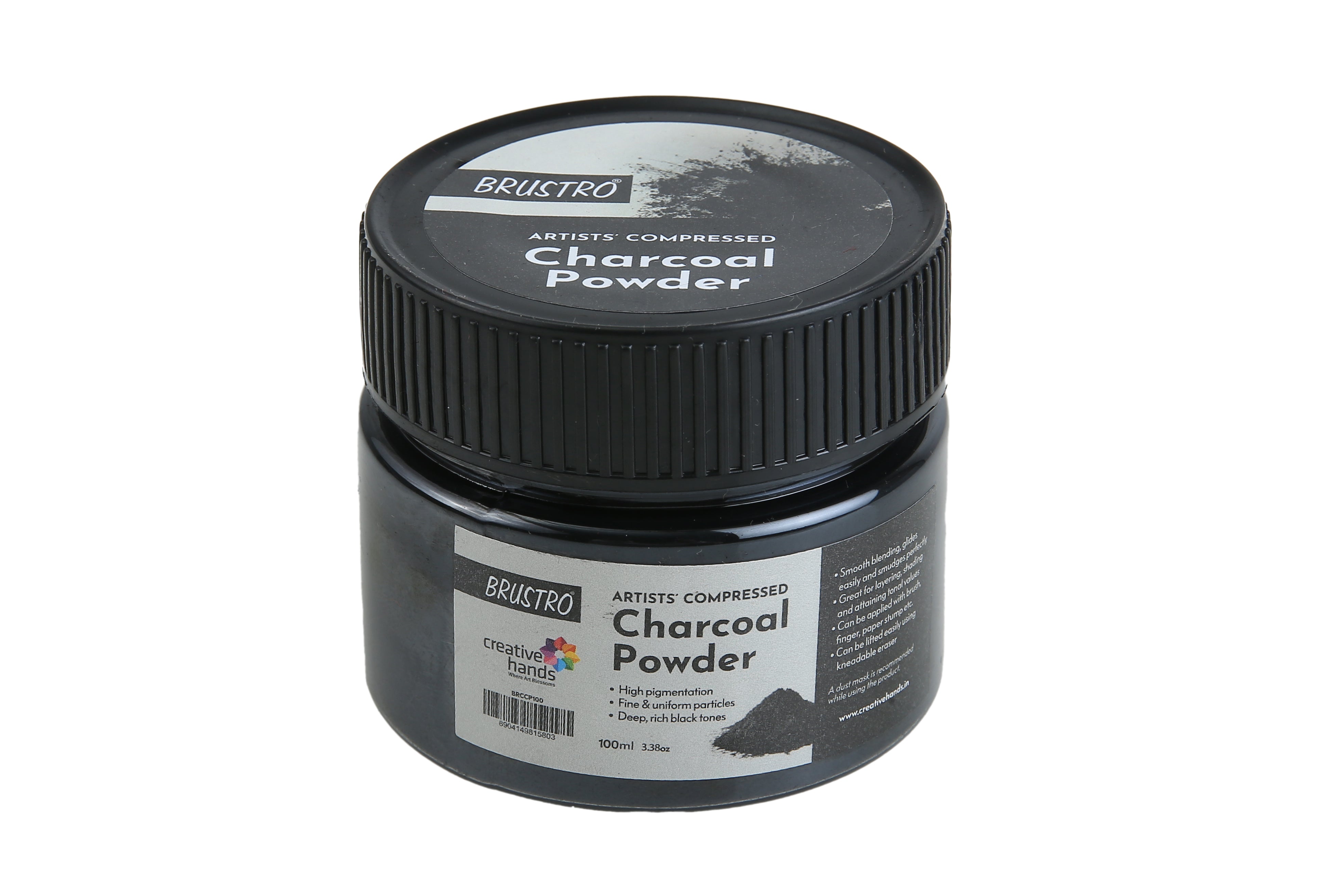 Brustro Artists' Compressed Charcoal Powder 100 ml - Bold Charcoal