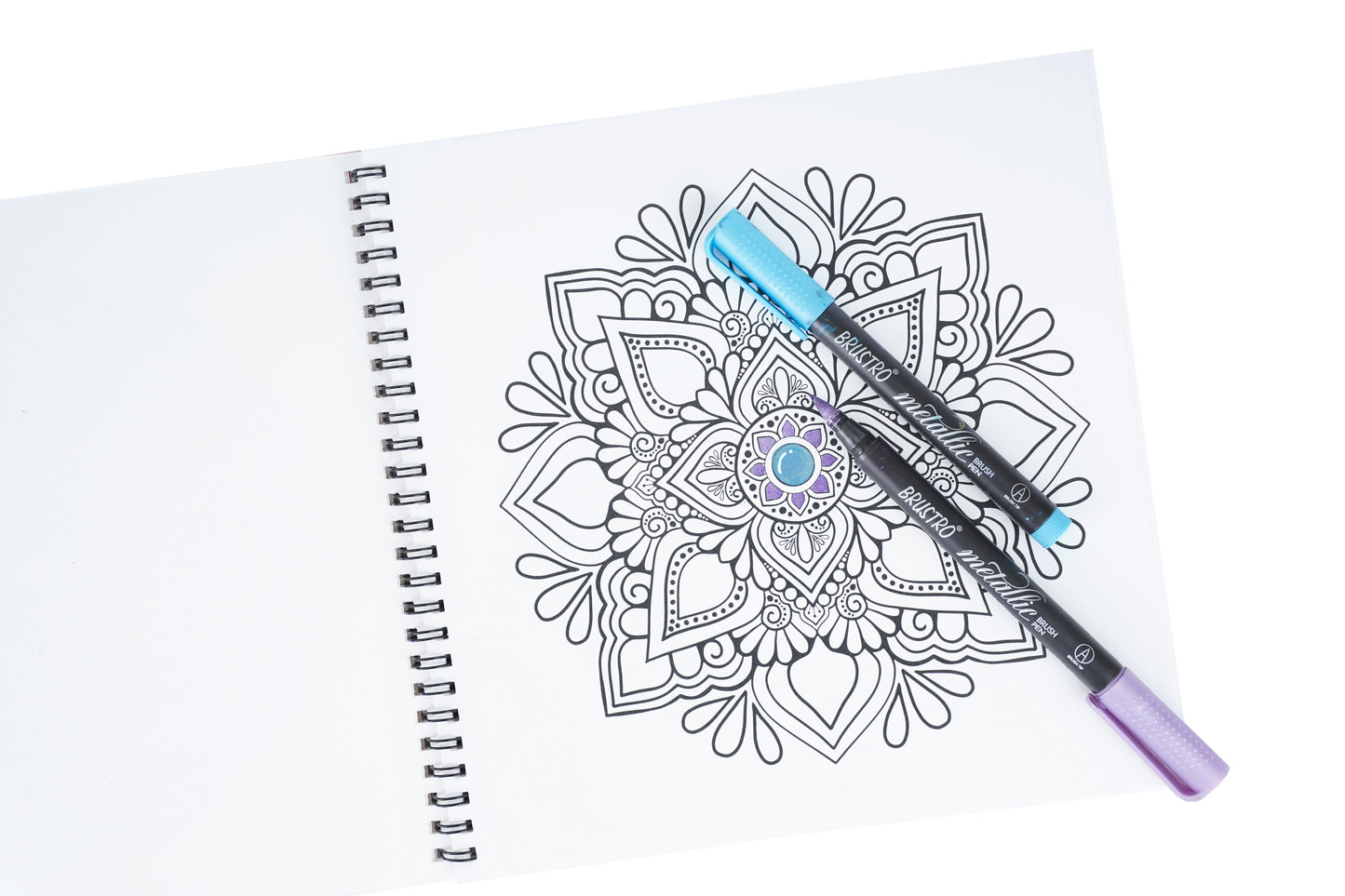 Brustro DIY Mandala Colouring Book 9” x9” 160gsm with 25 Art work