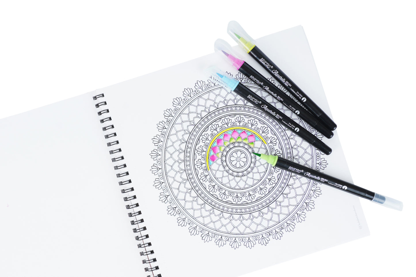 Brustro DIY Mandala Colouring Book 9” x9” 160gsm with 25 Art work