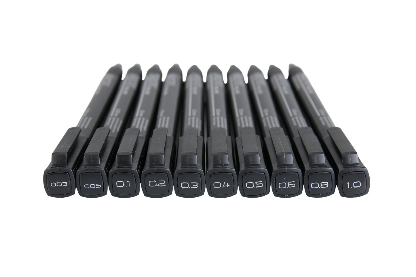 Brustro Professional Pigment Based Fineliner Pen | Black | Pack of 10 |Tip Size - 0.03/0.05/0.1/0.2/0.3/0,4/0.5/0.6/0.8/1 mm |Archival Waterproof UV Resistant Ink|Ideal For Technical Drawing,Waterproof,Artist Illustration,Sketching,Mandala