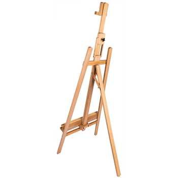 Brustro Artists' Lyre Heavy Weight Wooden Easel, Holds Canvases Upto 49"