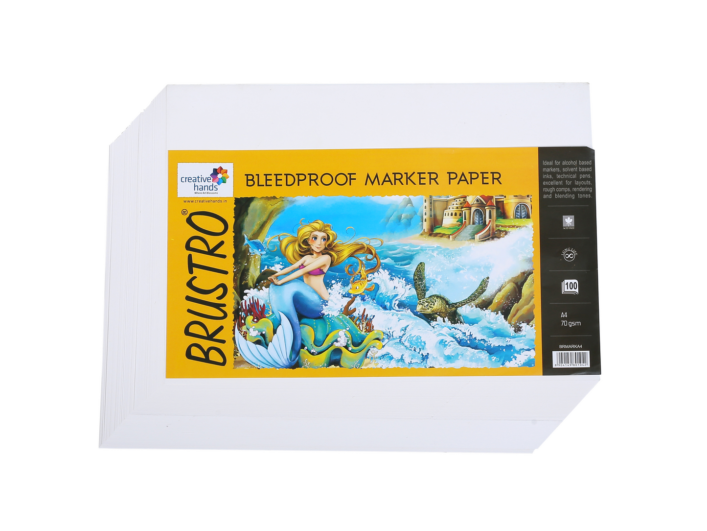 Brustro Bleedproof Marker Papers 70 GSM A4 ( 2 Brustro twin tip markers free worth Rs. 240)