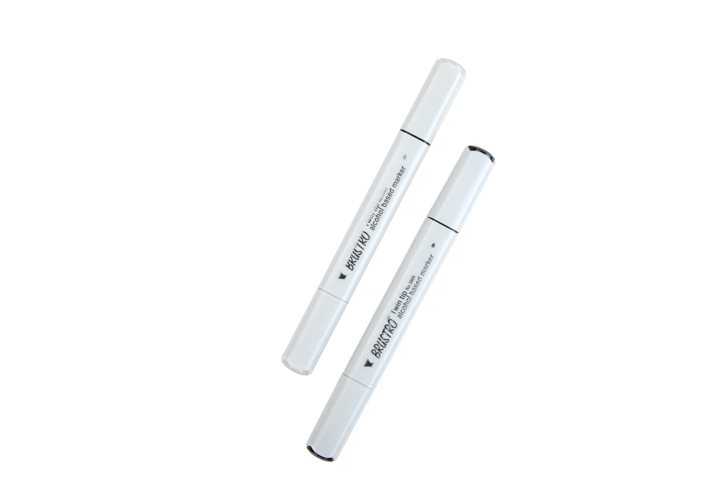 Brustro Twin Tip Alcohol Based Marker Set of (Black & Colourless Blender)