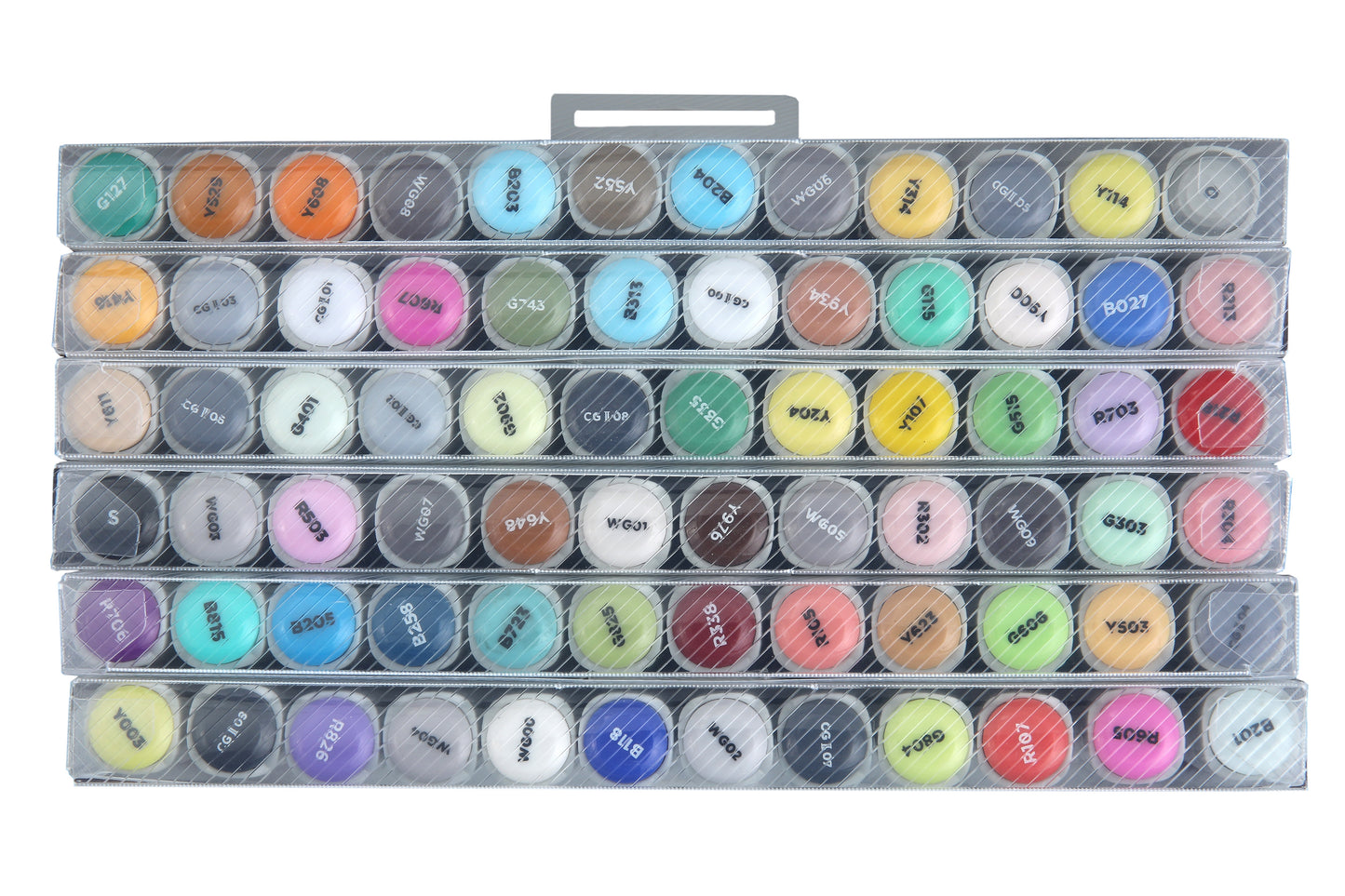 BRUSTRO Twin Tip Alcohol Based Marker Sets (Full Range - 72 Shades) in Crossline PP See Through Box