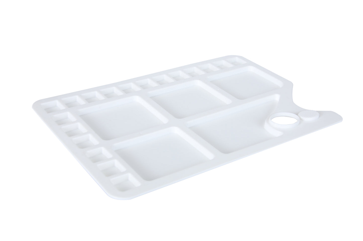 Brustro Rectangle 23 Well Plastic Palette - 34.5 x 23.5cm, Ergonomic Design | Ideal for Watercolour, Oils, Acrylics, Tempera, Poster Paints, Professional Artists & Fine Art Students
