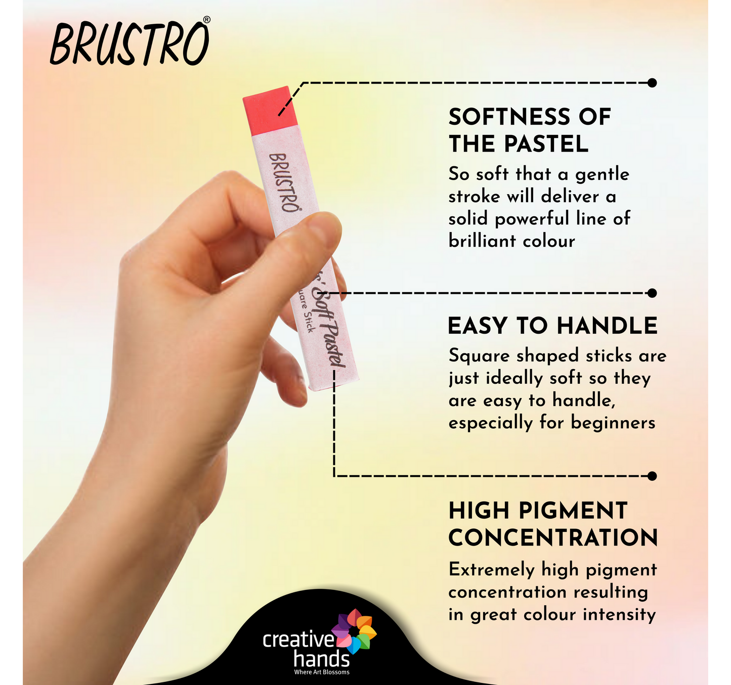 BRUSTRO Artists Soft Pastels Set of 48 with Drawing Wiro Paper Pad A4-200GSM (24 Sheets)|Highly Pigmented, Intense Shades, Vivid and Fade Resistant Colours ,Ideal for Coloring,Layering ,Blending