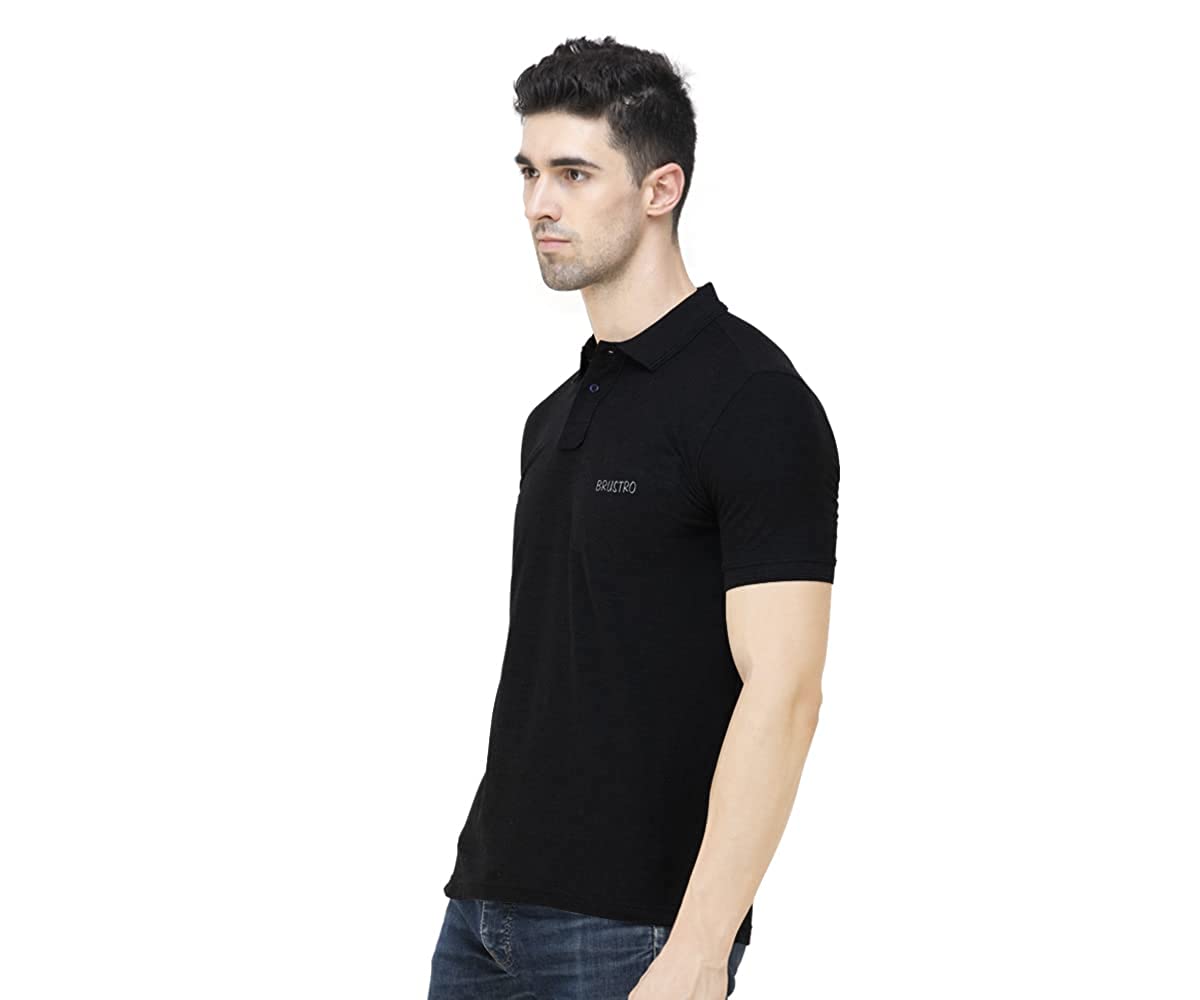 Brustro T-Shirt Regular fit 100% Cotton Unisex- Black Colour (Size -Small)