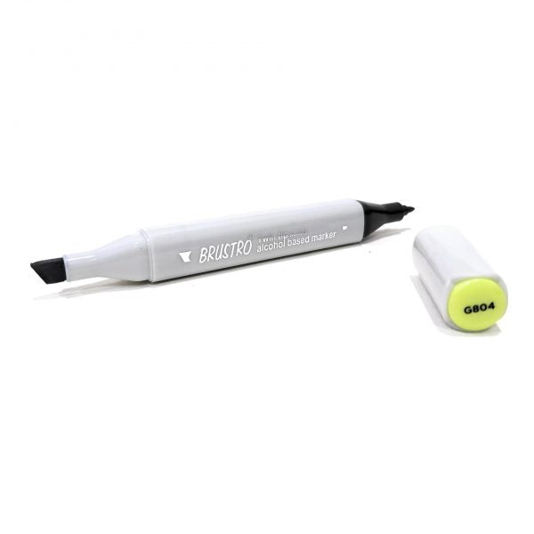 BRUSTRO Twin Tip Alcohol Based Marker| Black | 1-7mm line, Fine 0.7mm, Waterproof | Ideal for Texturing,Sketching,Interior & Fashion Design,Graffiti,Professional Comic Artist, Architect,Fine Art