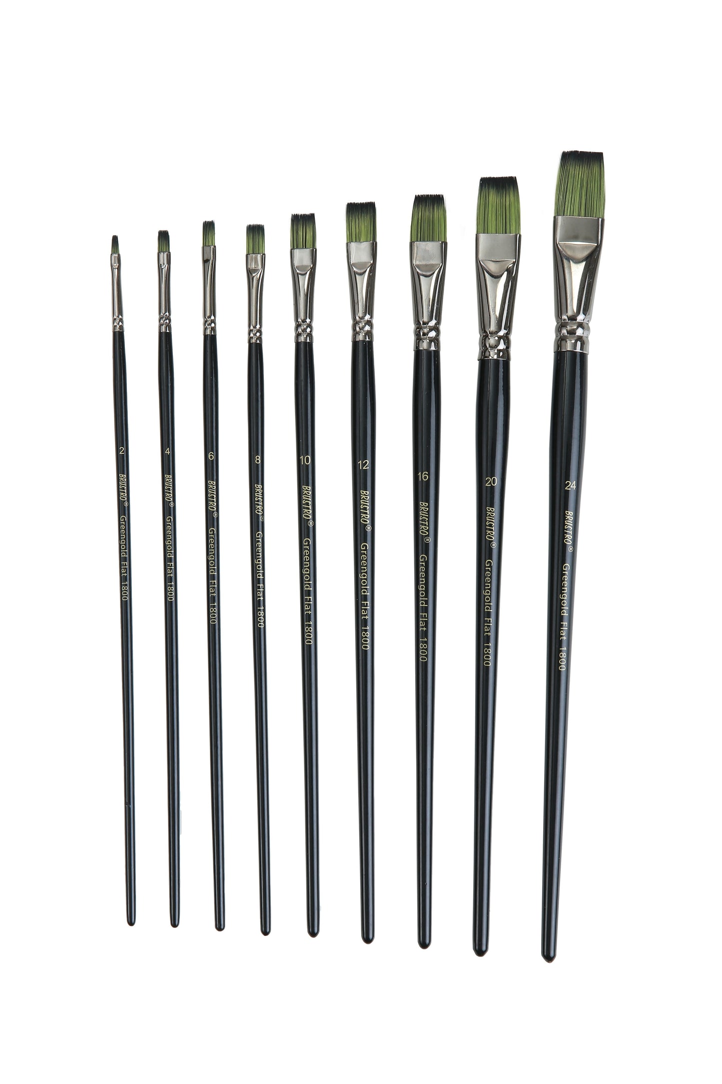 Brustro Artists Greengold Acrylic Brush Flat Series 1800