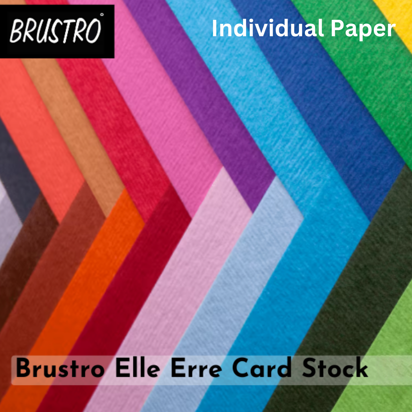 BRUSTRO Elle Erre Coloured Card Stock Craft Paper | A4, 220 GSM, Pack of 9 Sheets | Acid free, Ideal for Pastel, Charcoal, Calligraphy, Silkscreen, Pen & Ink