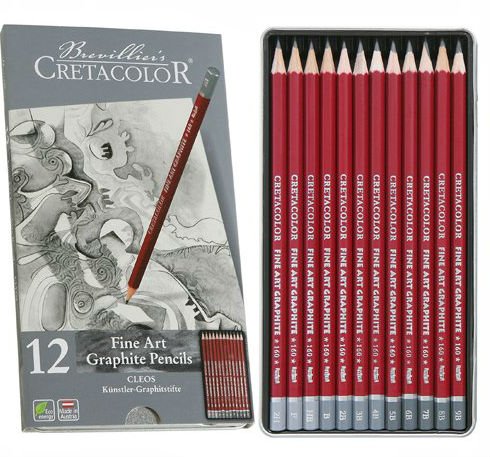 Cretacolor Cleos Fine Art Graphite Pencils Set of 12