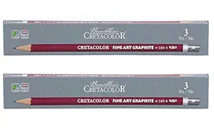 Cretacolor Cleos Fine Art Graphite Set of 3 Pencils (Pack of 2)(OPEN STOCK)