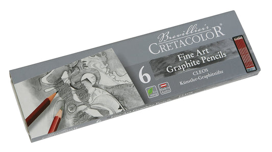 Cretacolor Cleos Fine Art Graphite Pencils Set of 6