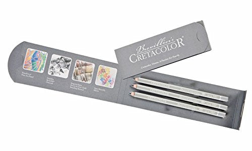 Cretacolor Graphite Aquarelle HB Set of 3 Pencils (Pack of 2)(Black)