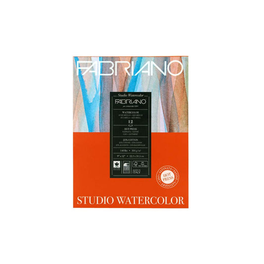 Fabriano Studio Watercolor Blocks HP 300 GSM 22.9 cm X 30.5 cm (12 Sheets)