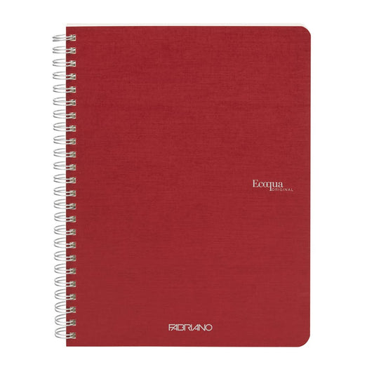 Fabriano Ecoqua Original Spiral-Bound Notebook, Cherry