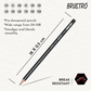 BRUSTRO Fine Art Graphite Pencil - Set of 12 (10B - 2H) with Mechanical Precision Retractable Eraser(2.3mm) | Ideal for Drawing,Sketching,Mandala,Shading,Artwork, Beginners, Artist's and Professionals