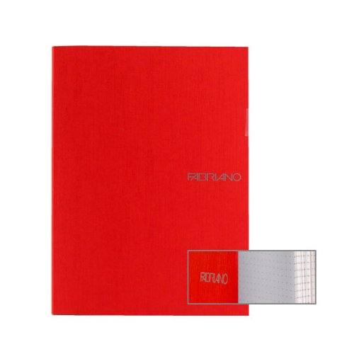 Fabriano Ecoqua A4 Glued Bound Dot Notebook Raspberry