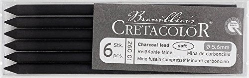 Cretacolor Artists' Charcoal Leads Soft (Set of 6)