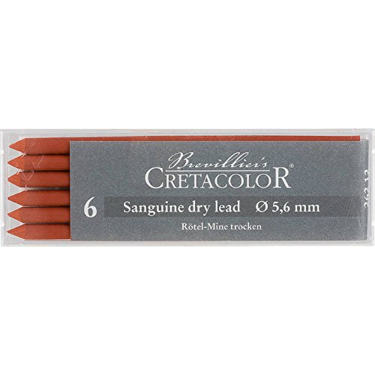 Cretacolor Artists' Sanguine Dry Leads Medium (Set of 6)