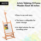 Brustro Artists Tabletop H-Frame Wooden Easel - 30 inches holds canvas up to 63 cm(24"). Canvas holder for acrylic and oil painting. Indoor and outdoor small art easel. Made of beechwood.