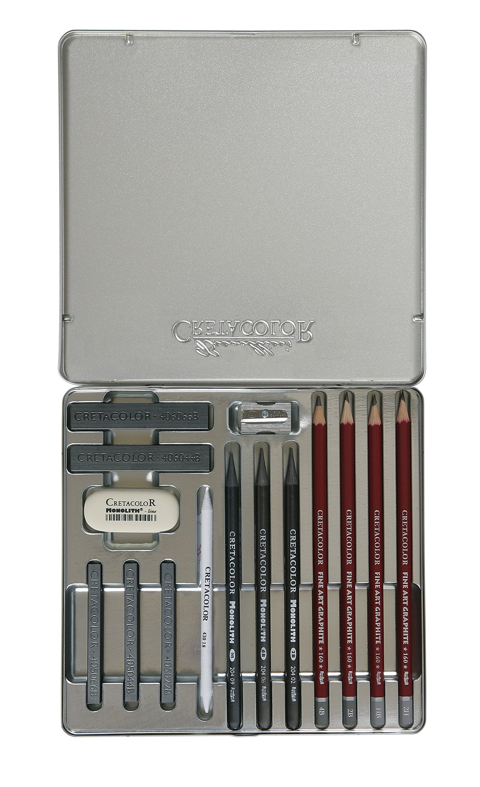 Cretacolor silver box Graphite Drawing set - Loisirs créatifs Cretacolor silver box Graphite Drawing set - Loisirs créatifs