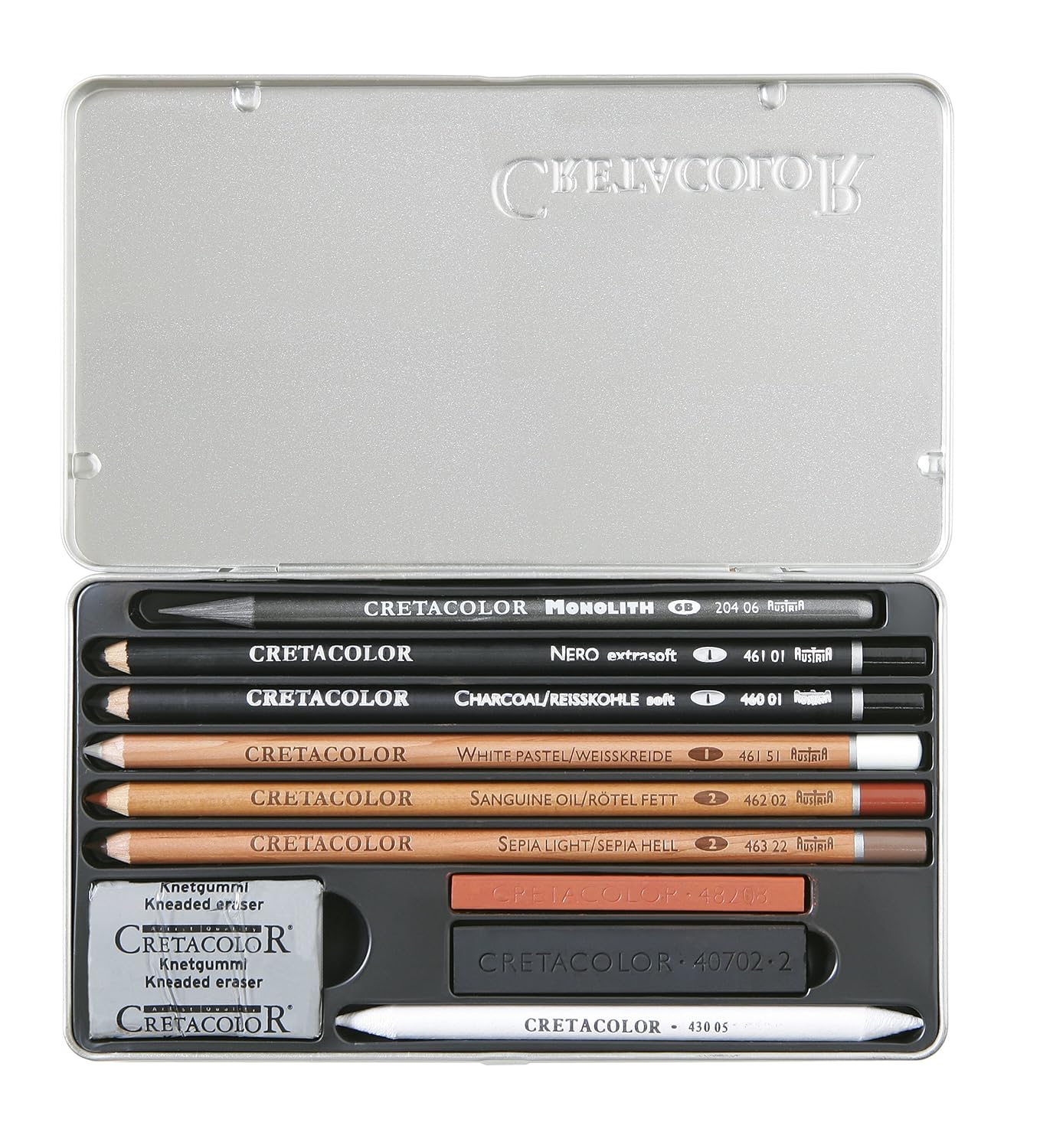 Cretacolor Artino Drawing Set Of 10 (Brustro Sketchbook A6 Stitched Bound Free)