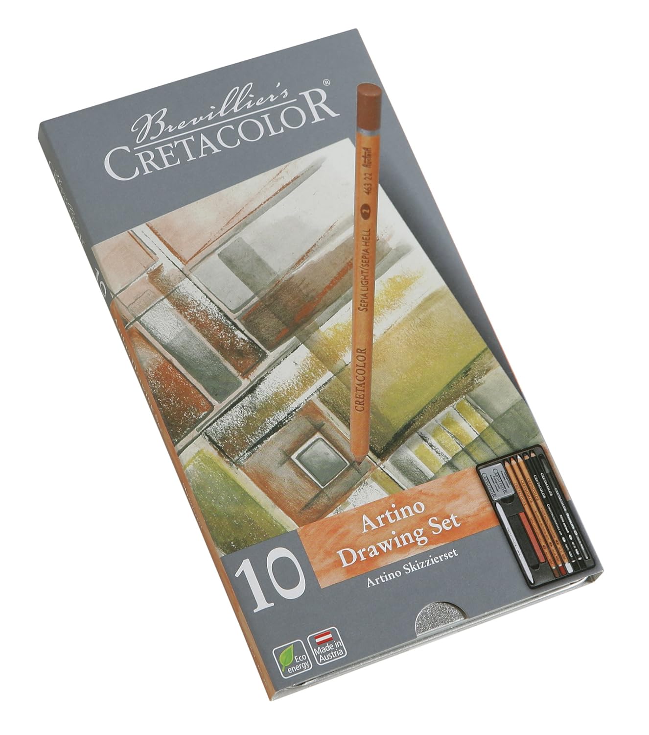 Cretacolor Artino Drawing Set Of 10 (Brustro Sketchbook A6 Stitched Bound Free)