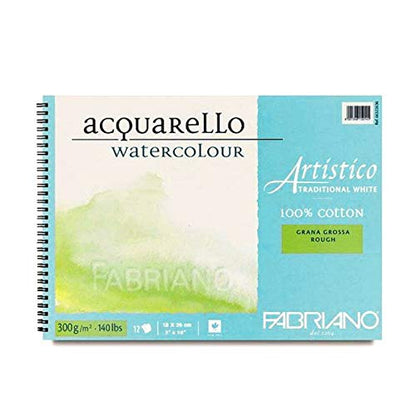 Fabriano Artistico Traditional White Watercolour Spiral Pad (OPEN STOCK)